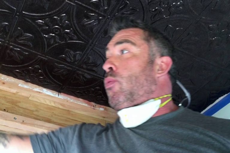 Skip installing Fasade ceiling tiles